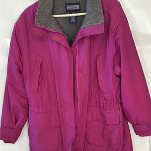 Lands’end polartec jacket/coat. Pink and size L-14-16.